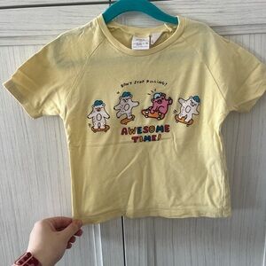 Zara Awesome Time Yellow Kids T-Shirt